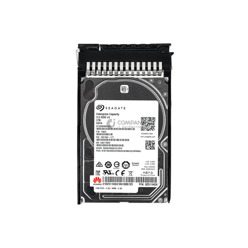 02311HGX HUAWEI HDD 2TB 7.2K SATA 6G 2.5" SFF